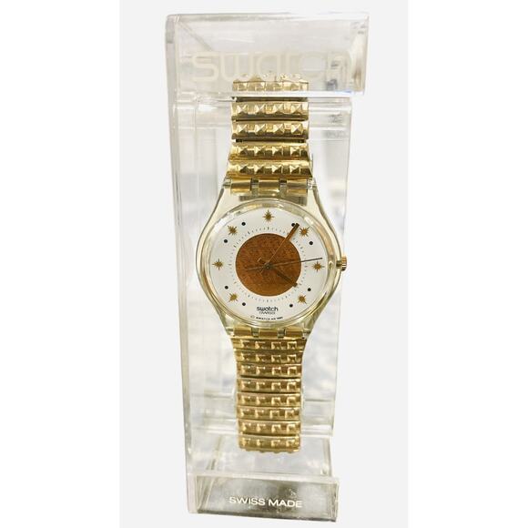 Swatch Watch GOLDEN WALTZ GK142 1992 Standard Gents Designed By Giorgio Gali - Picture 2 of 8